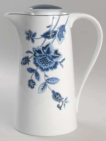 Indigo Bloom Coffee Pot & Lid