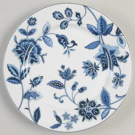 Indigo Bloom Accent Salad Plate