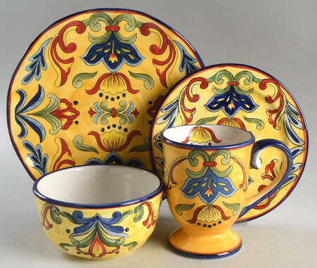 Yellow Talavera 4 Piece Place Setting