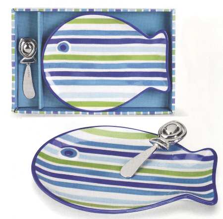 Go Fish Cheese Tray & Spreader Set