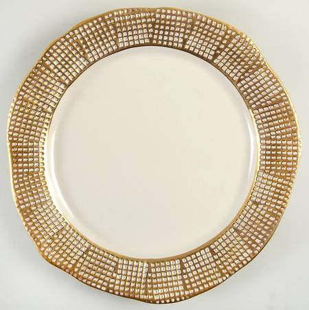 Manhattan Gold Service Plate (Charger) by Michael Wainwright