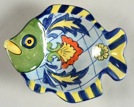 Blue Talavera Figural Dip Bowl