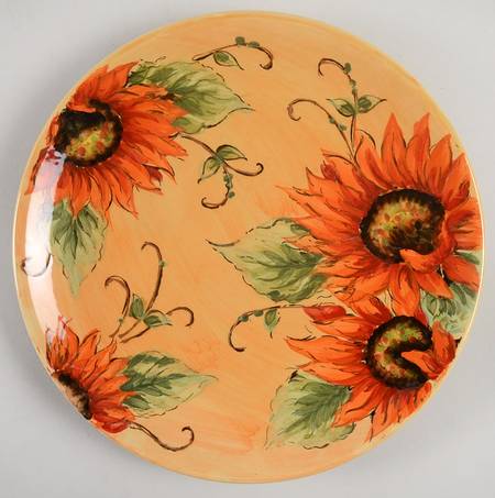 Golden Sunflower Dinner Plate