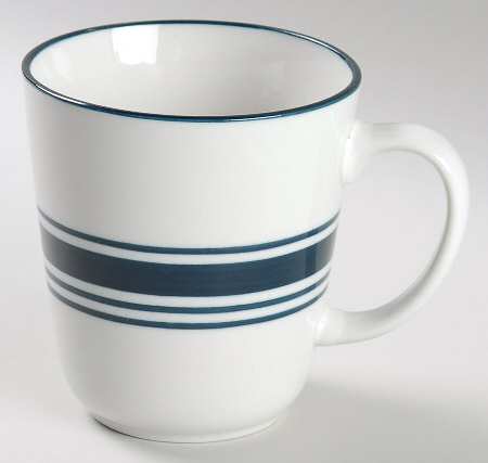 Casual Banded Cobalt Blue Mug