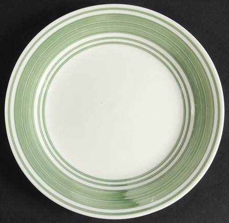 Casual Banded Green Bread & Butter Plate