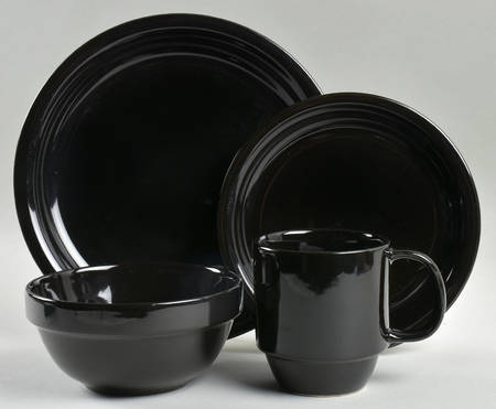 Stackables Black 4 Piece Place Setting