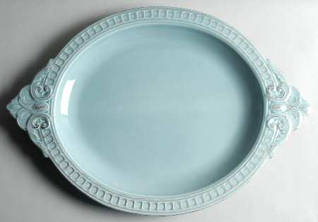 Venice Teal 19" Oval Serving Platter