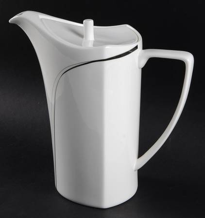 Modernist Black Coffee Pot & Lid