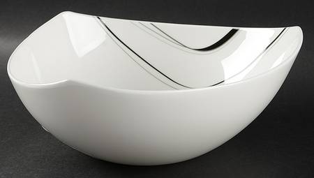 Modernist Black 10" Triangular Vegetable Bowl