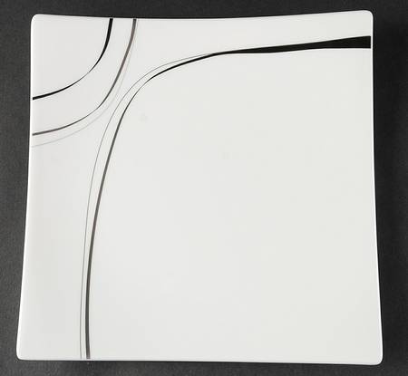 Modernist Black Square Salad Plate