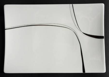 Modernist Black 12" Rectangular Serving Platter
