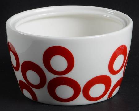 Circle Chic Red Sugar Bowl No Lid