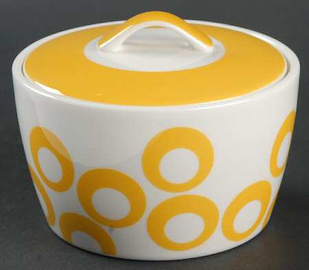 Circle Chic Yellow Sugar Bowl & Lid