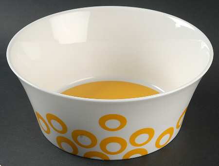 Circle Chic Yellow 9" Round Vegetable Bowl