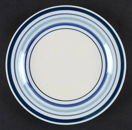 MULTI BAND BLUE Salad Plate