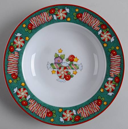 Merry Christmas Rim Soup Bowl