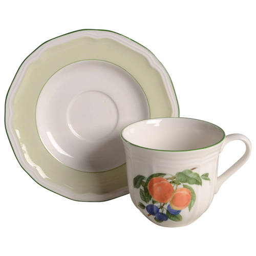 Antique Orchard Flat Cup & Saucer Set