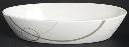 Geometric Circles 10" Oval Vegetable Bowl