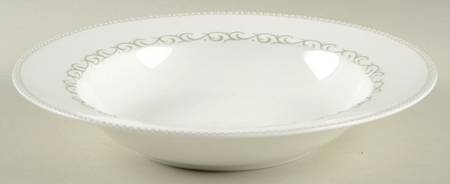 Elegance Silver Rim Soup Bowl