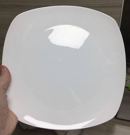 Cashmere White Square Luncheon Plate