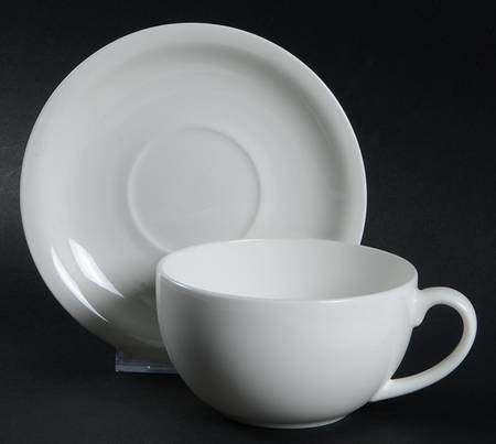 Cashmere White Cappuccino Cup & Saucer Set