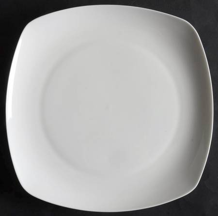 Cashmere White Square Dinner Plate