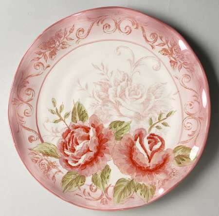 Victorian Toile Rose by Maxcera Corp