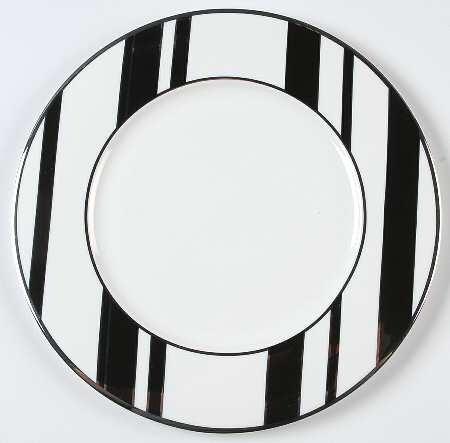 Color Studio Black and Platinum Accent Salad Plate