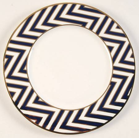 Color Studio Blue and Gold Accent Salad Plate