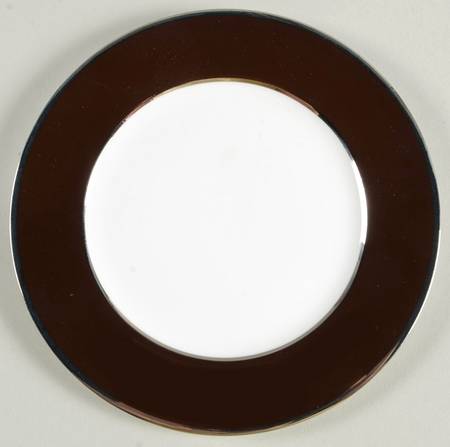 Color Studio Brown and Platinum Bread & Butter Plate by Mikasa