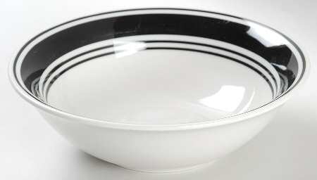 Casual Banded Black Soup/Cereal Bowl