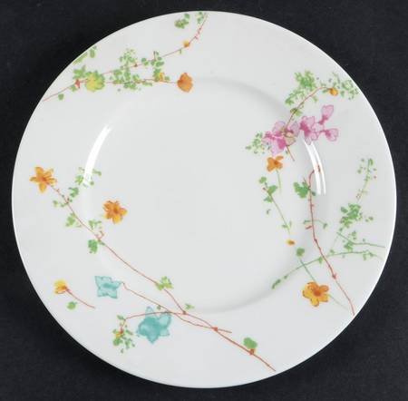 Sketch Floral Salad Plate