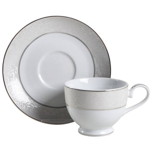 Parchment (China) Footed Cup & Saucer Set