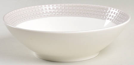 Crisscross Gray Coupe Soup Bowl