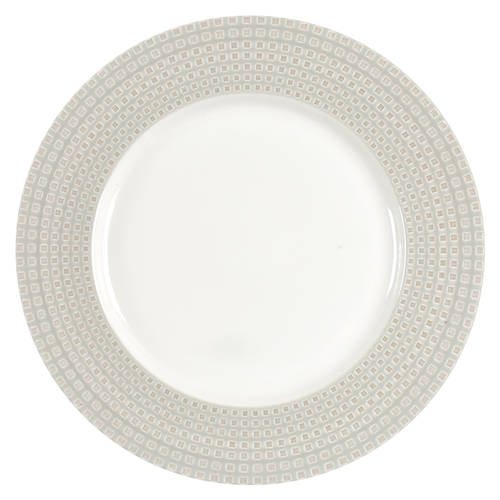 Crisscross Gray 12" Chop Plate (Round Platter)
