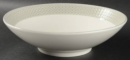 Crisscross Gray 9" Round Vegetable Bowl