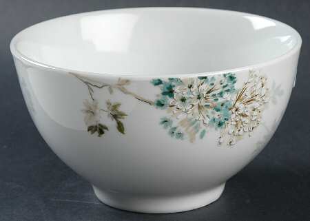 Silk Floral Teal Soup/Cereal Bowl