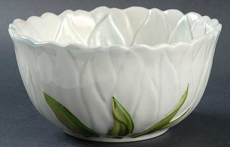 Silk Floral Teal 6" Sculpted All Purpose Bowl