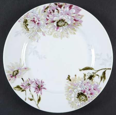 Silk Floral Lavender Salad Plate