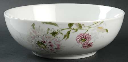 Silk Floral Pink 9" Round Vegetable Bowl