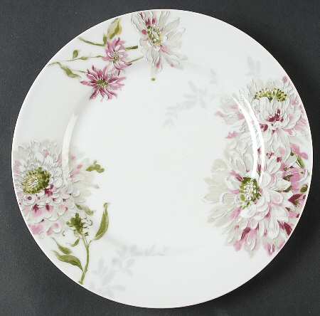 Silk Floral Pink Salad Plate