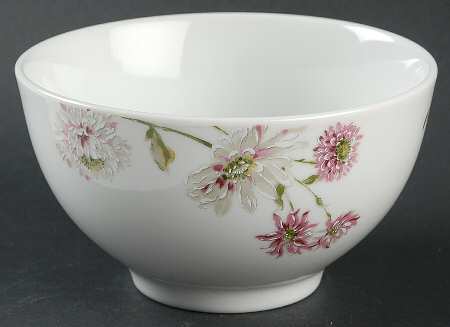Silk Floral Pink Soup/Cereal Bowl