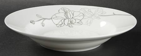 Orchid Shimmer Large Rim Soup Bowl