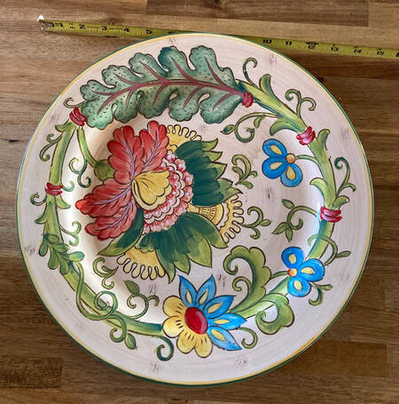 Vanilla Chintz 14" Chop Plate (Round Platter)