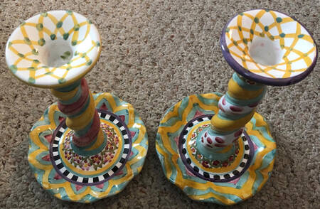 Hitchcock Field 8" Tall Candlestick