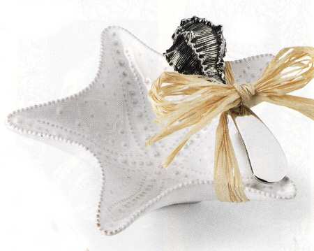 Classic Shell Figural Dip Bowl & Spreader Set