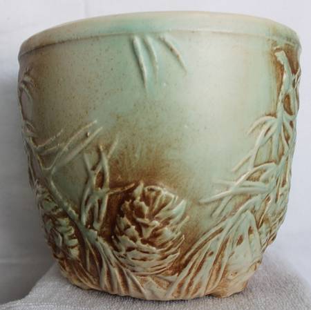 Rustic Brown Green 7" Planter