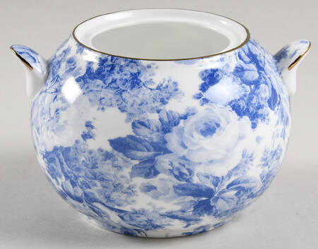 Antique Blue Sugar Bowl No Lid