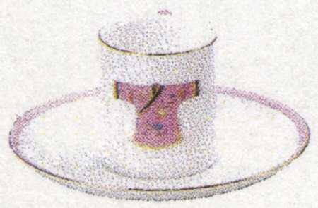 Chinese Costume Espresso Cup and Saucer Set by Miyazaki Co., Ltd