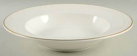 Italian Countryside Gold Large Rim Soup Bowl